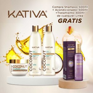 Shampoo+ Aco x 355ml+ Tratamiento x300ml Gratis Serum Hialuronic Q10